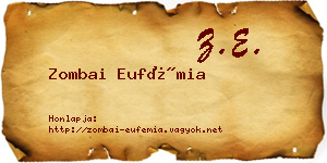 Zombai Eufémia névjegykártya